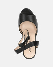 KAJSA - sandalo platform con tacco nero