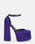 DELANEY - décolleté viola in raso, tacco alto e doppio plateau