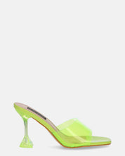 FIAMMA - sandalo con tacco in perspex giallo con suola in PU