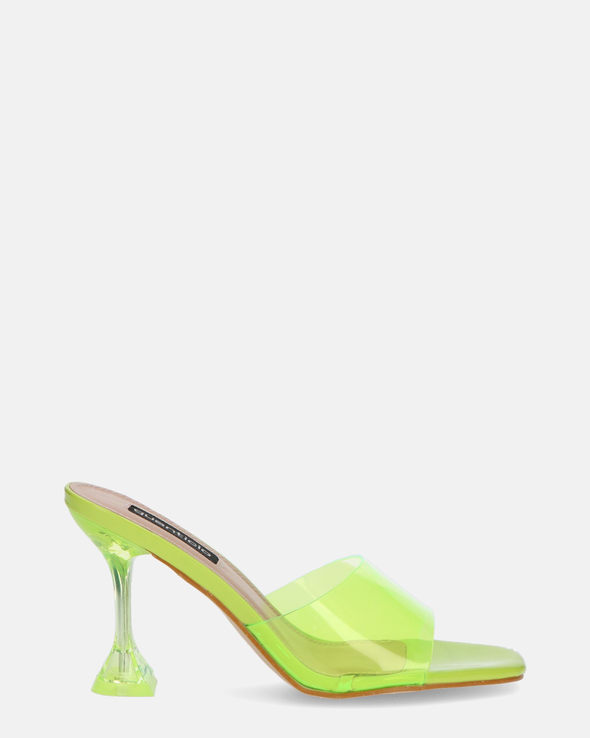 FIAMMA - sandalo con tacco in perspex giallo con suola in PU