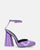 MAYBELLE - sandali in glassy viola con tacco cilindrico