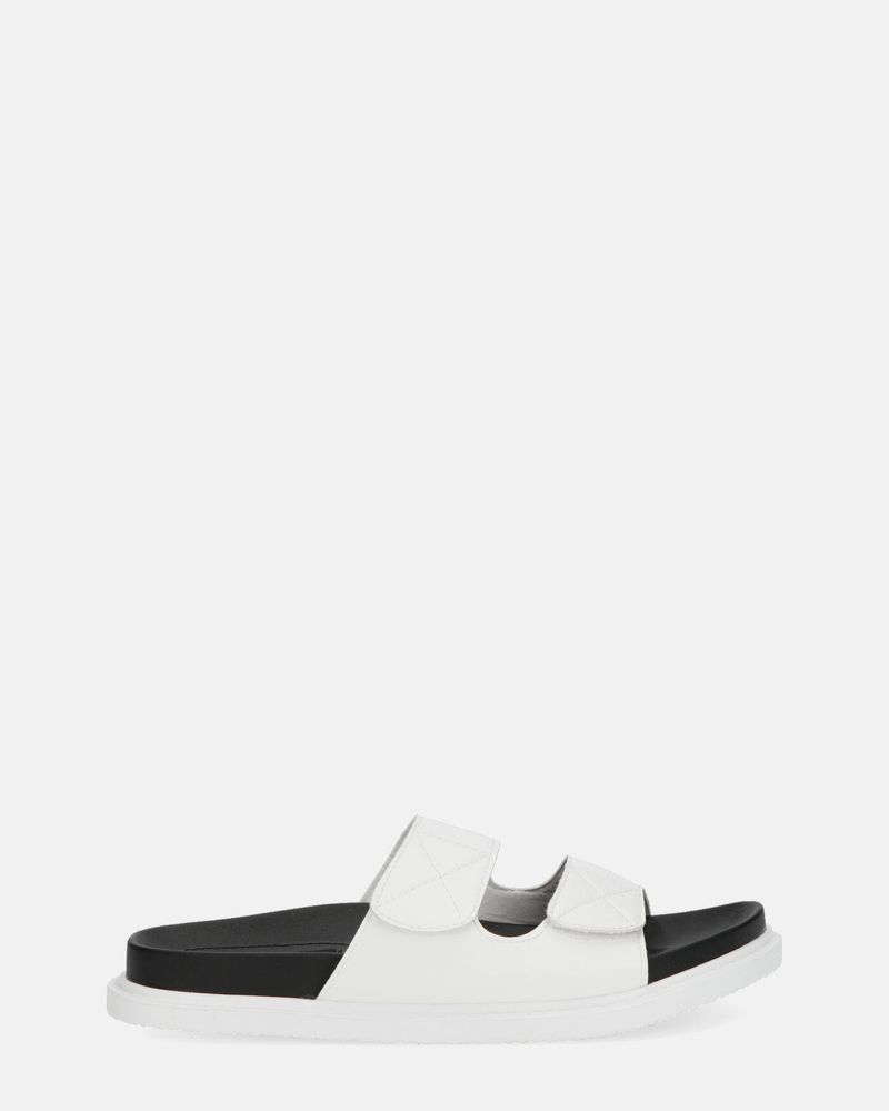NUHA - sandali bianchi con chiusure in velcro