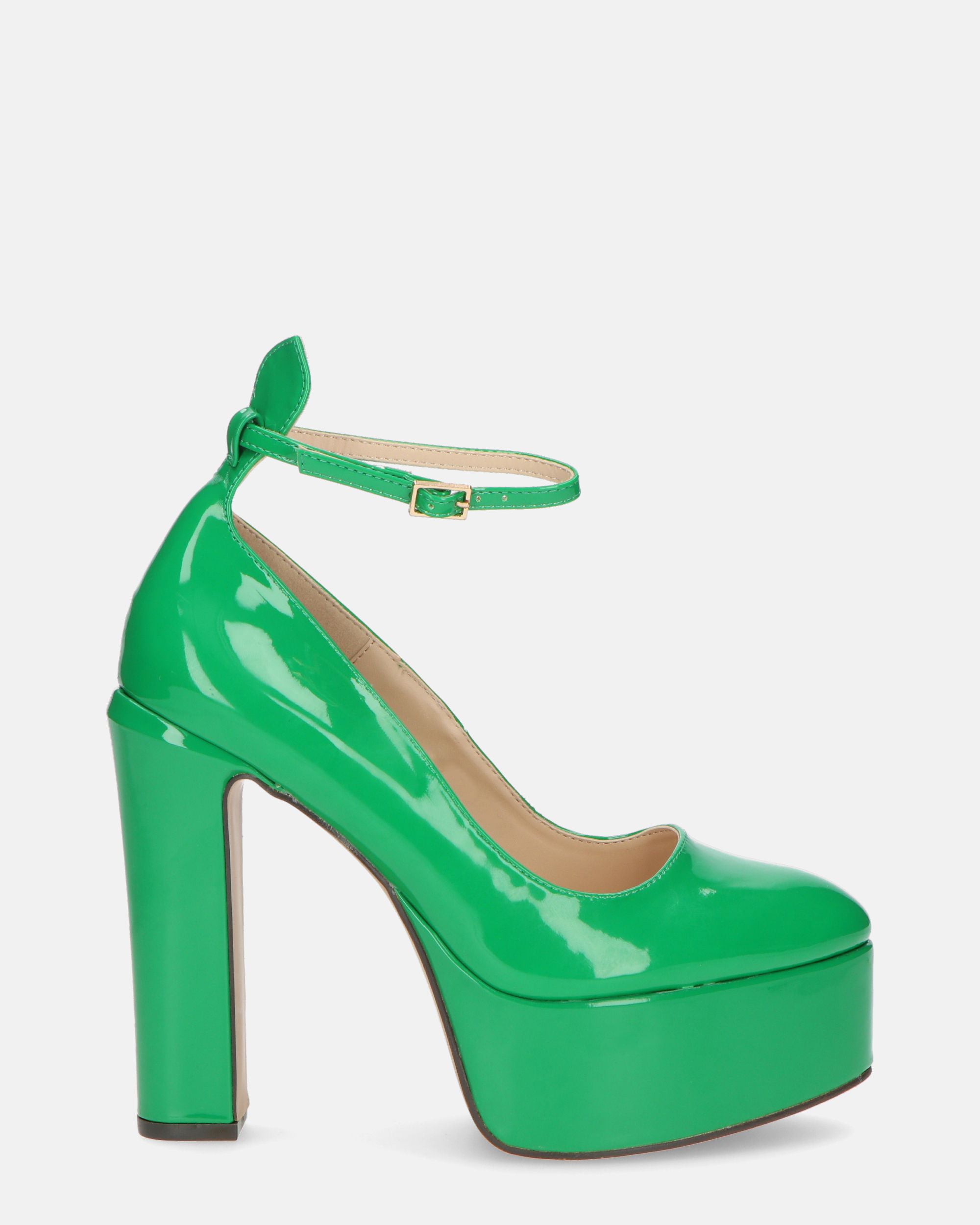 SOLEIL - chaussures à talons en vert glassy