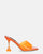 FIAMMA - sandalo con tacco in perspex arancio con suola in PU