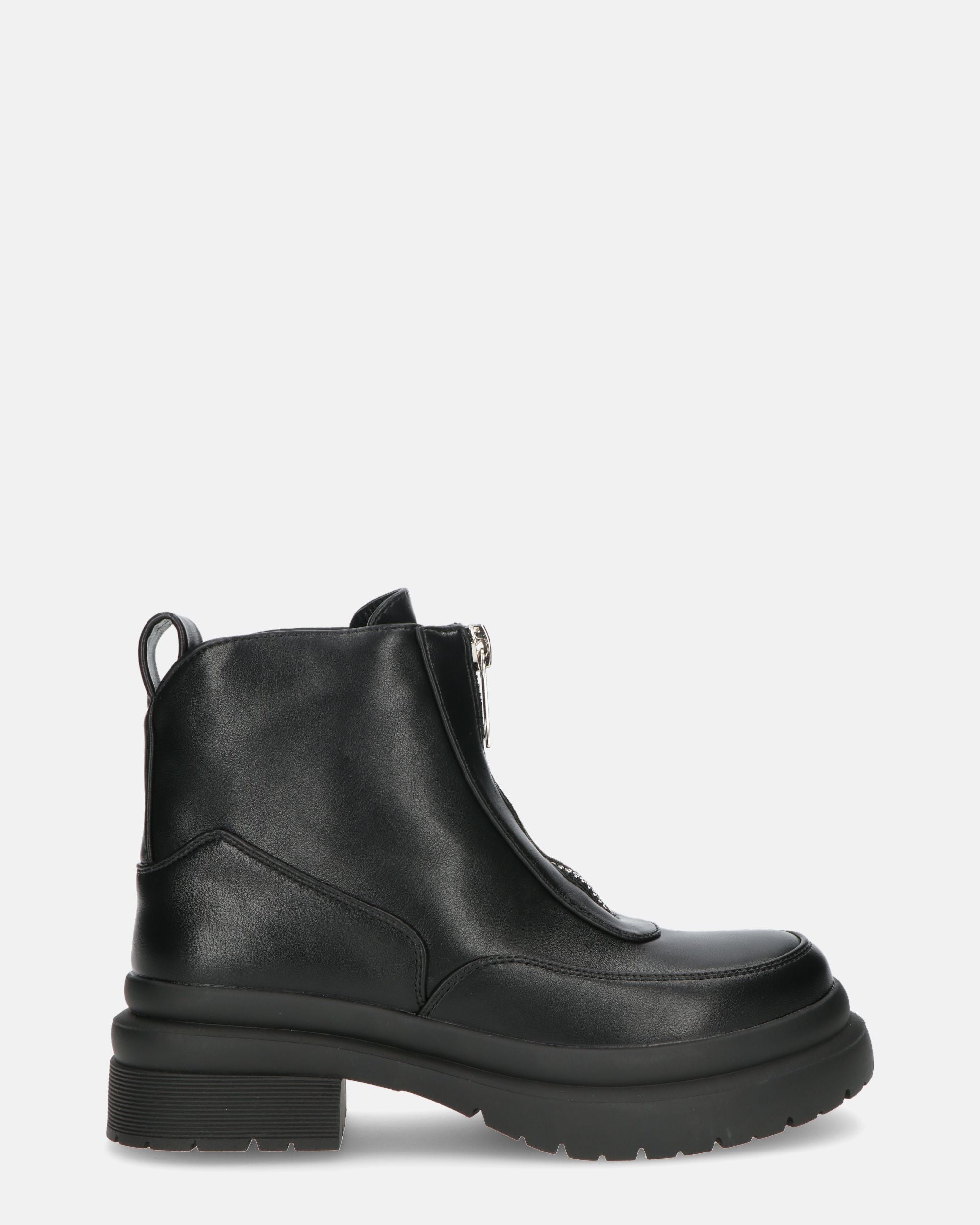 CHRISTIANE - scarpe con cerniera in PU nero