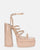 TEXA - sandali con cinturino e tacco alto in beige