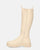 ARIANNA - stivali alti beige con banda elastica e cerniera