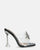 DAKOTA - scarpe nere in perspex con tacco e farfalla di gemme in punta
