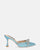 TABBY - scarpe in glitter azzurro con fiocco di gemme