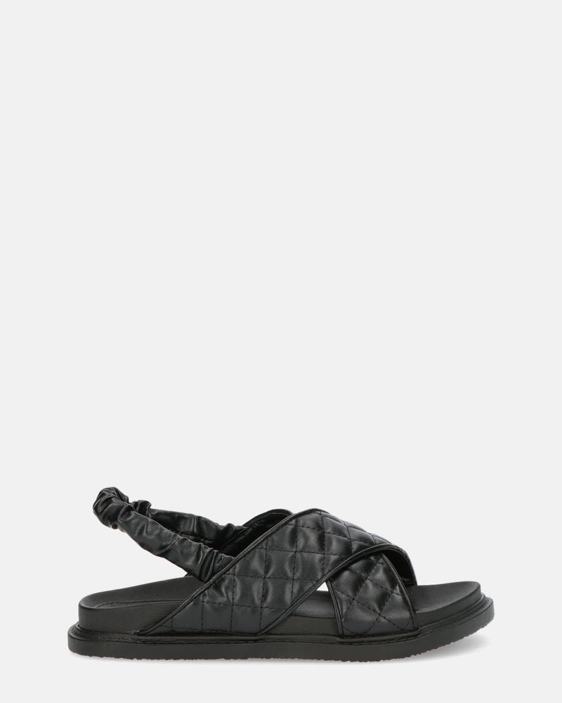 MICH - sandali neri con ecopelle padded