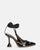 BRYGIDA - sandali con lacci borchiati neri