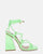 NURAY - sandali con tacco alto in glassy verde con lacci