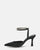 DORIS - scarpe con tacco il lycra nero e gemme sul cinturino