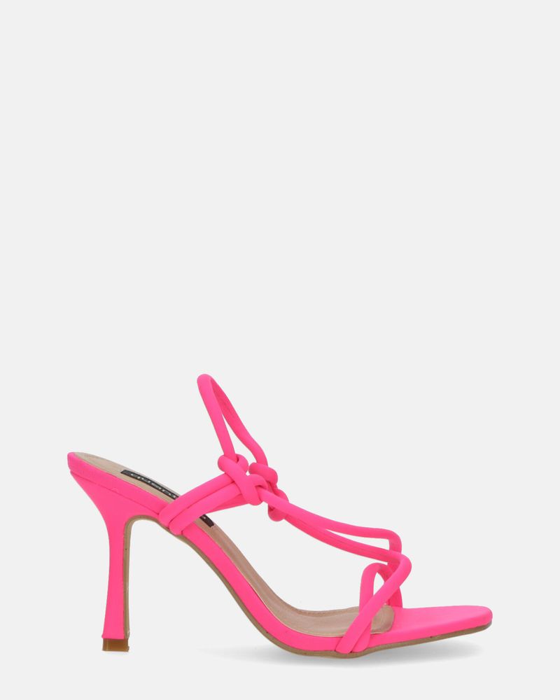 RAFA - sandali con tacco in lycra fuchsia