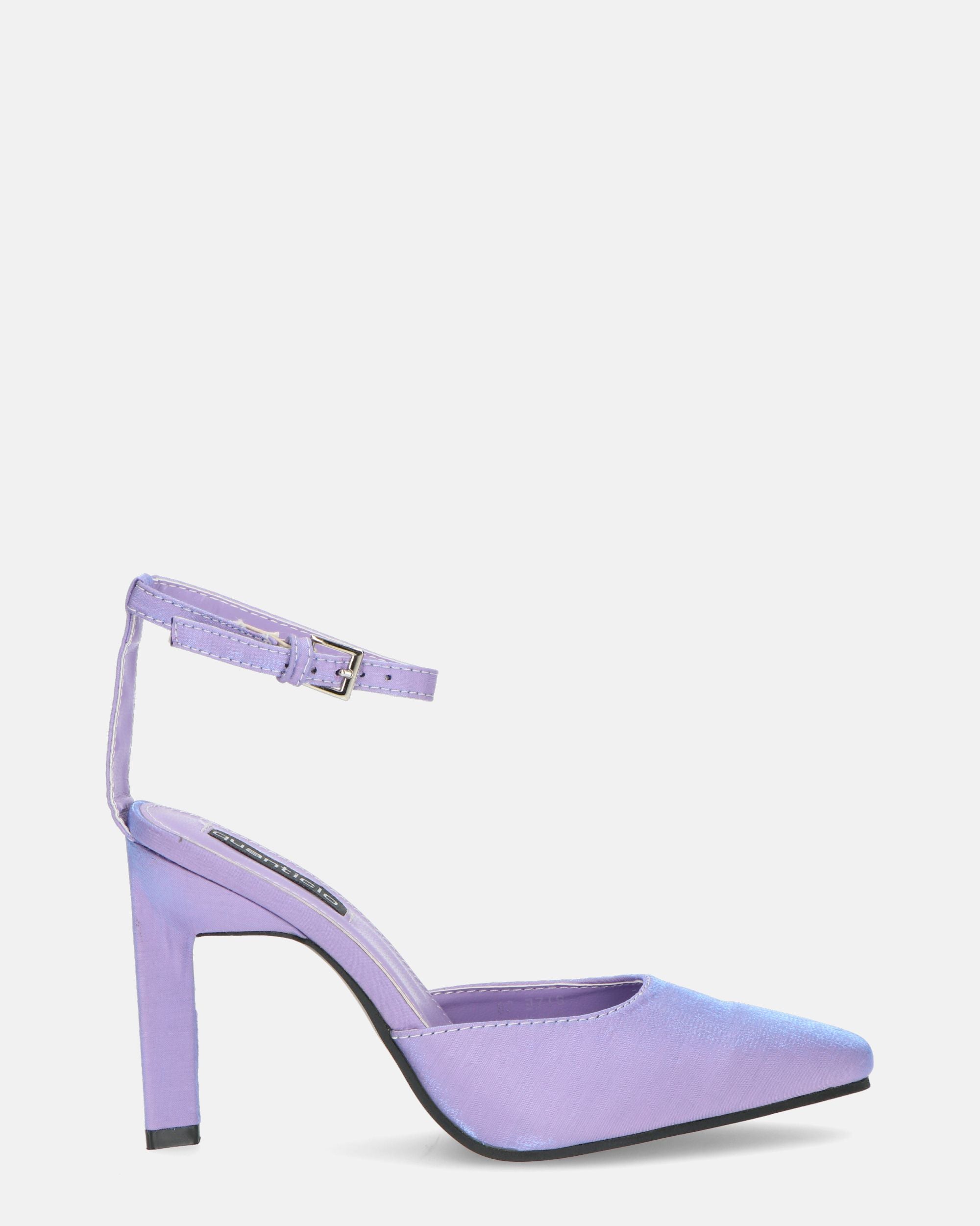 LUDWIKA - scarpe con tacco e cinturino in lycra viola