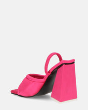 EMMI - sandali con tacco rosa con elastico