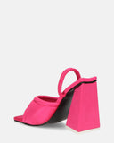 EMMI - sandali con tacco rosa con elastico