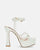 DELILA - sandali bianchi con tacco alto e platform