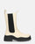 ASIA - stivaletti beige con suola nera e con banda elastica