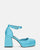 VIDA - scarpe con tacco squadrato in satin blu