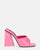 BUKET - sandali con tacco in rosa coccodrillo