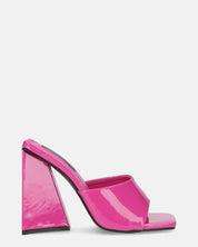 KAMELYA - scarpe con tacco squadrato in glassy viola