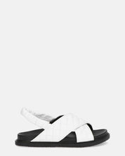 MICH - sandales blanches avec simili cuir rembourré