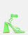 LUCE - sandali con tacco e lacci verdi