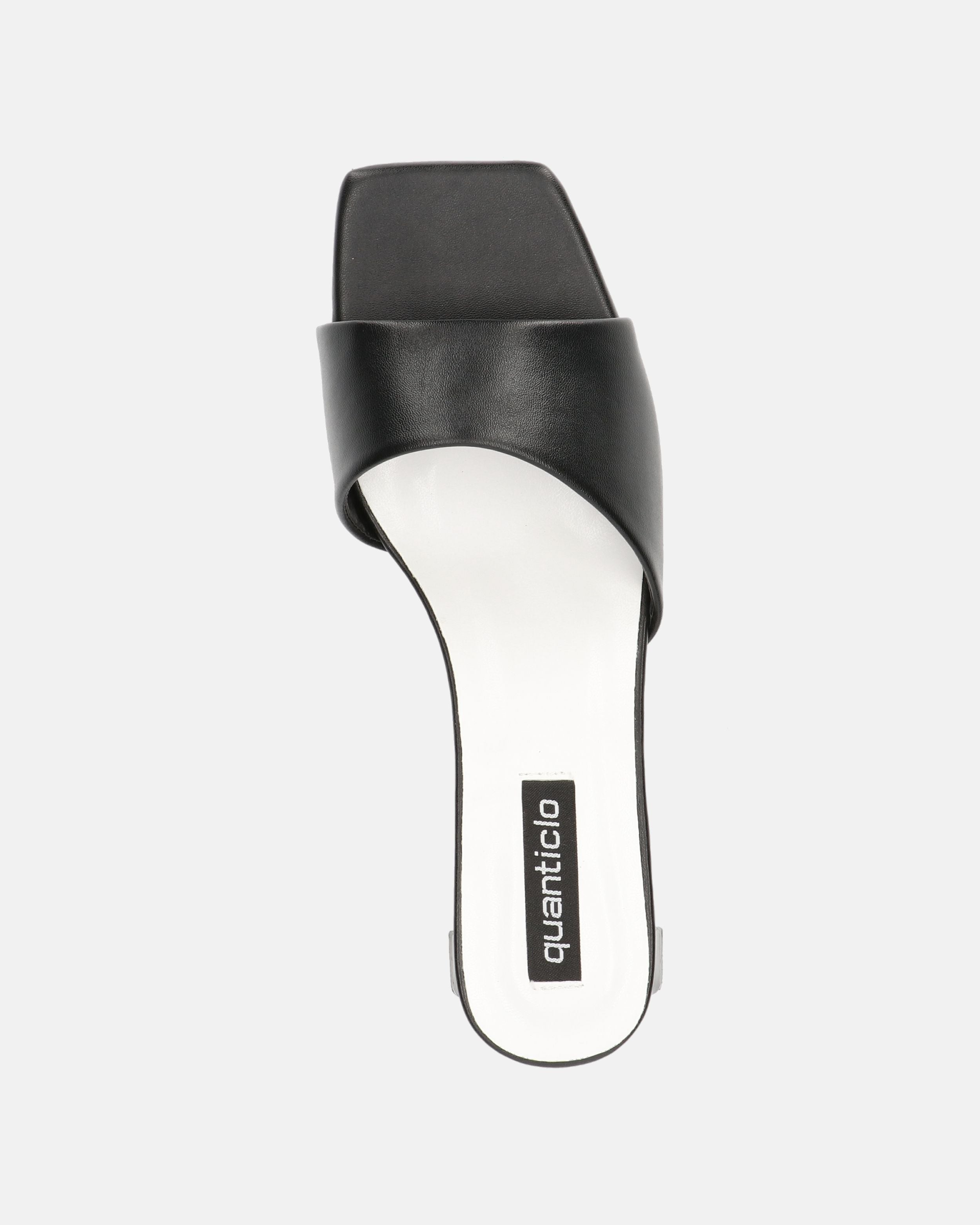 TITTI - sandalo con tacco nero e bianco