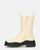 ASIA - stivaletti beige con suola nera e con banda elastica