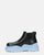 NOLINE - stivaletti chelsea con tacco basso e platform azzurro