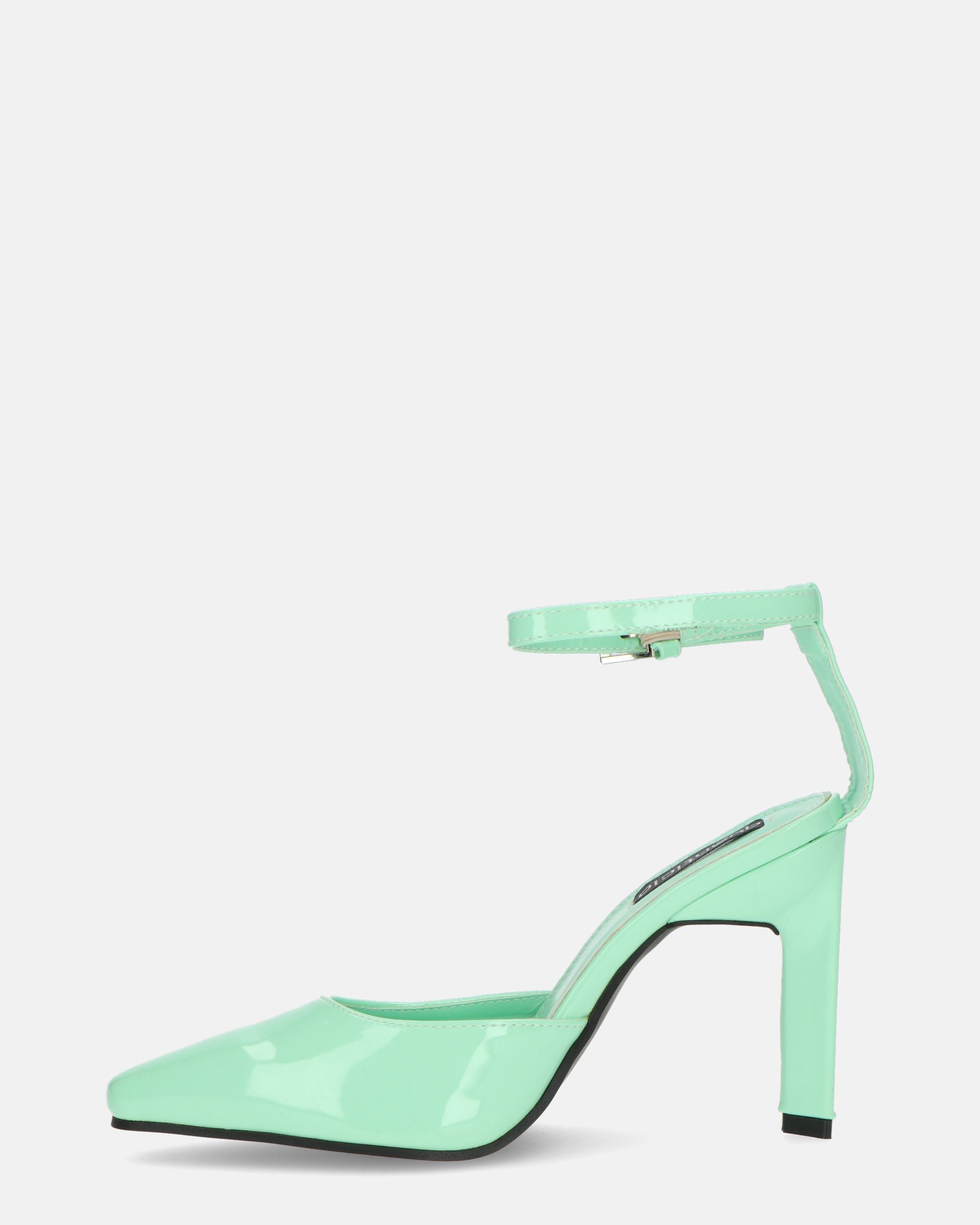 LUDWIKA - chaussures à talon et bride en glassy vert