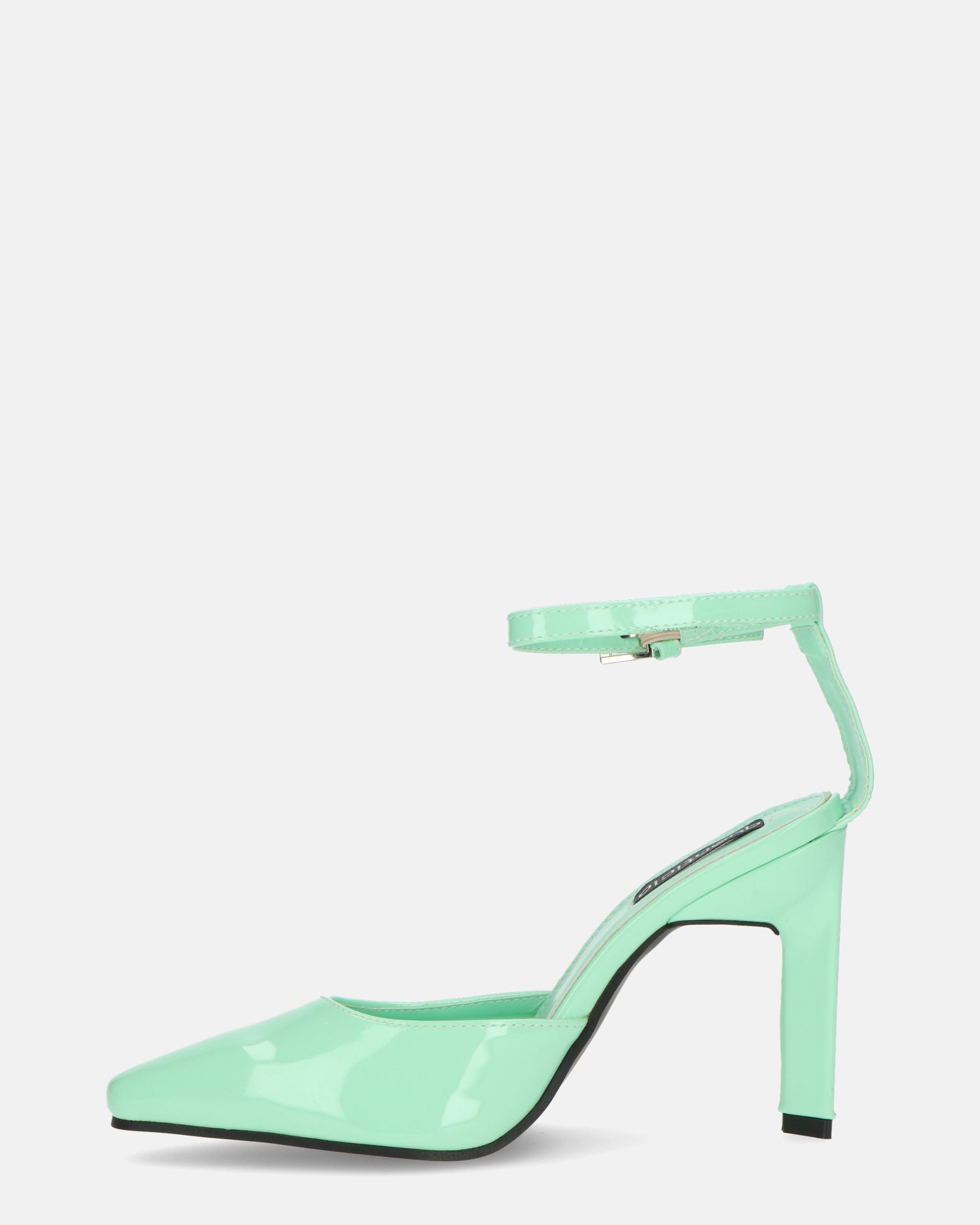 LUDWIKA - scarpe con tacco e cinturino con glassy verde