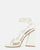 NURAY - sandali con tacco alto in ecopelle bianca con lacci