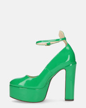 SOLEIL - chaussures à talons en vert glassy