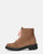 MIREYA - stivaletti beige in camoscio e stringhe fucsia