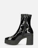 ELICIA - stivaletto in glassy nero con cerniera