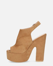 MYRA - sandales à plateforme à talons en beige