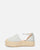 DELIA - sandalo platform in glitter argento