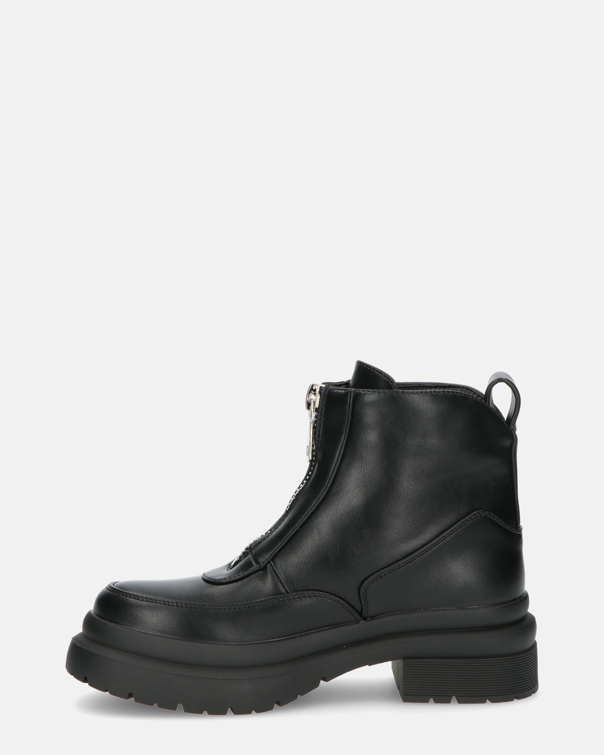 CHRISTIANE - scarpe con cerniera in PU nero