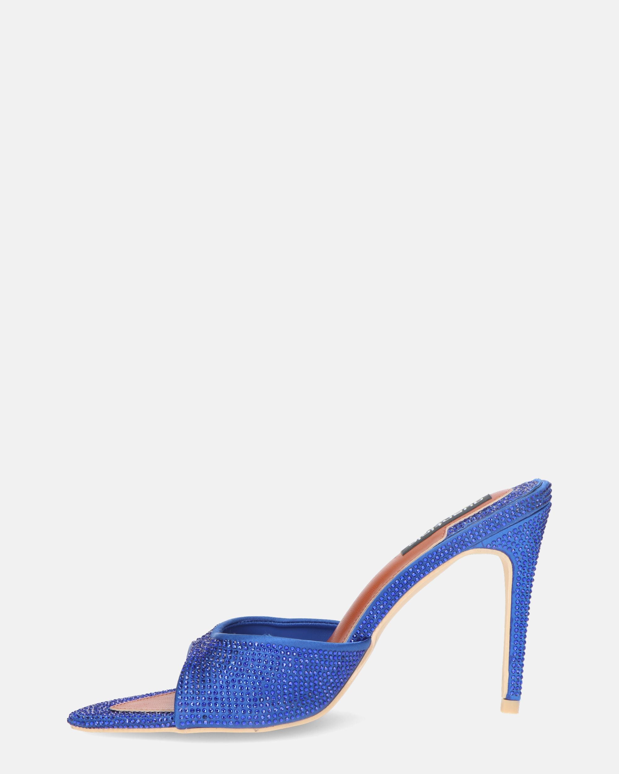 SILVIA - tacchi a spillo in blu glitter