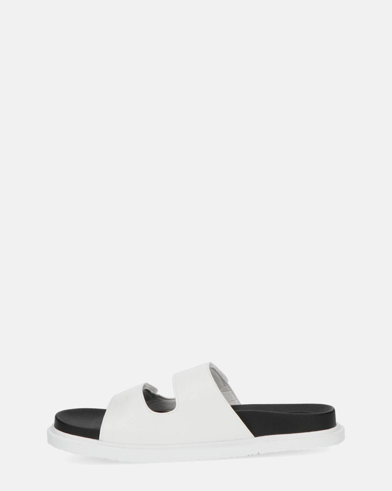 NUHA - sandali bianchi con chiusure in velcro