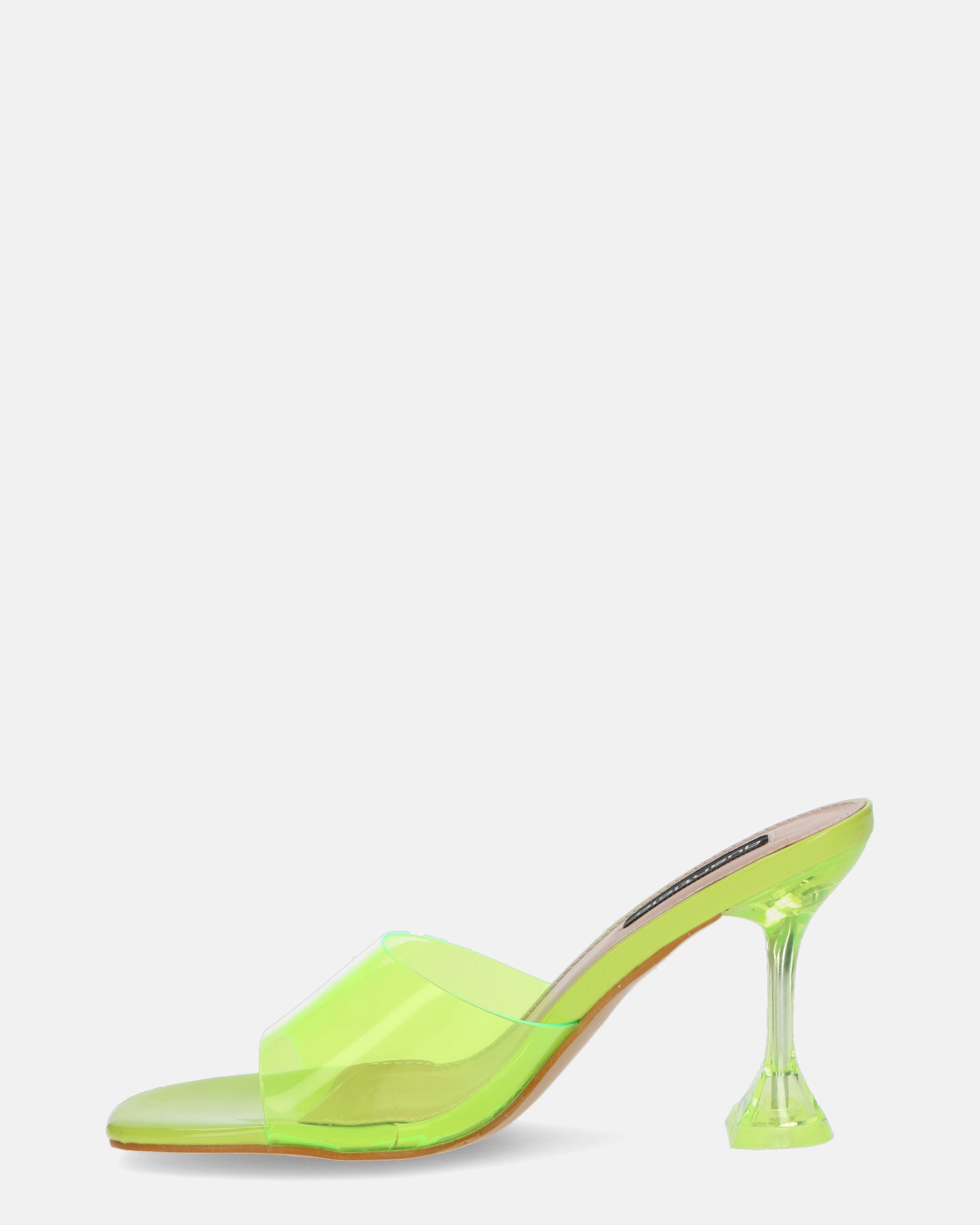 FIAMMA - sandalo con tacco in perspex giallo con suola in PU