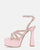 MADELYN - sandali in lycra rosa con gemme