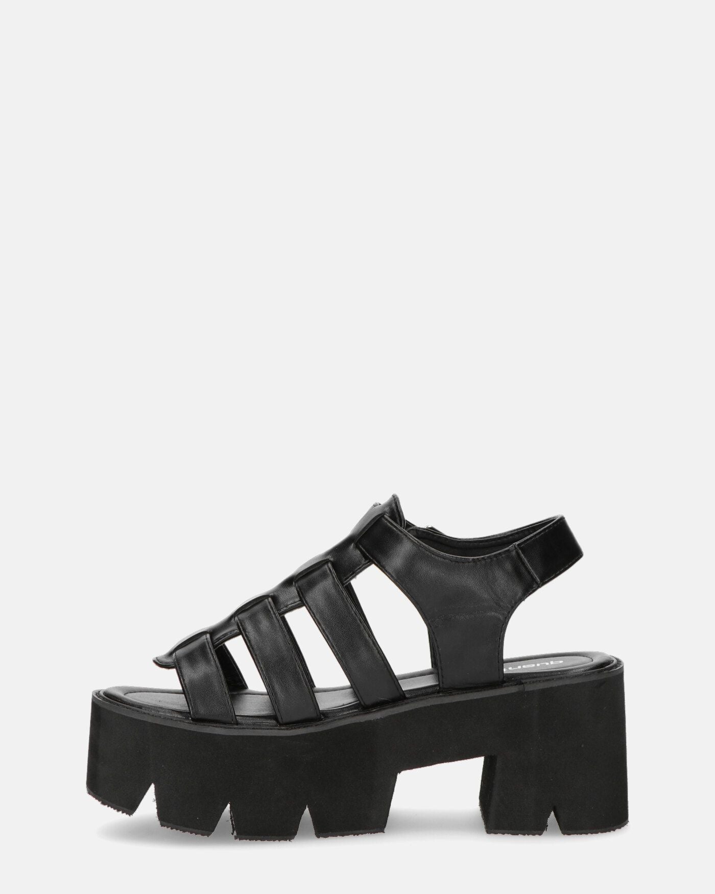 SHERLIE - sandali platform in nero