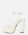 NADITZA - sandali con tacco alto e lacci in ecopelle bianca