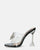 DAKOTA - scarpe nere in perspex con tacco e farfalla di gemme in punta