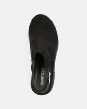 MARTA - tacco plateau in camoscio nero