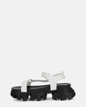 JENNY - sandali bianchi con chiusura in velcro