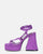 LORINA - sandali con tacco e platform in lycra viola